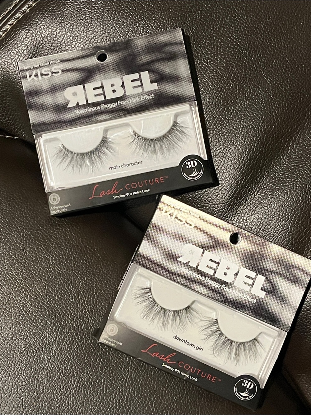 KISS Rebel Lash Couture 3D Faux Mink Lashes Bundle Main Character +Downtown Girl